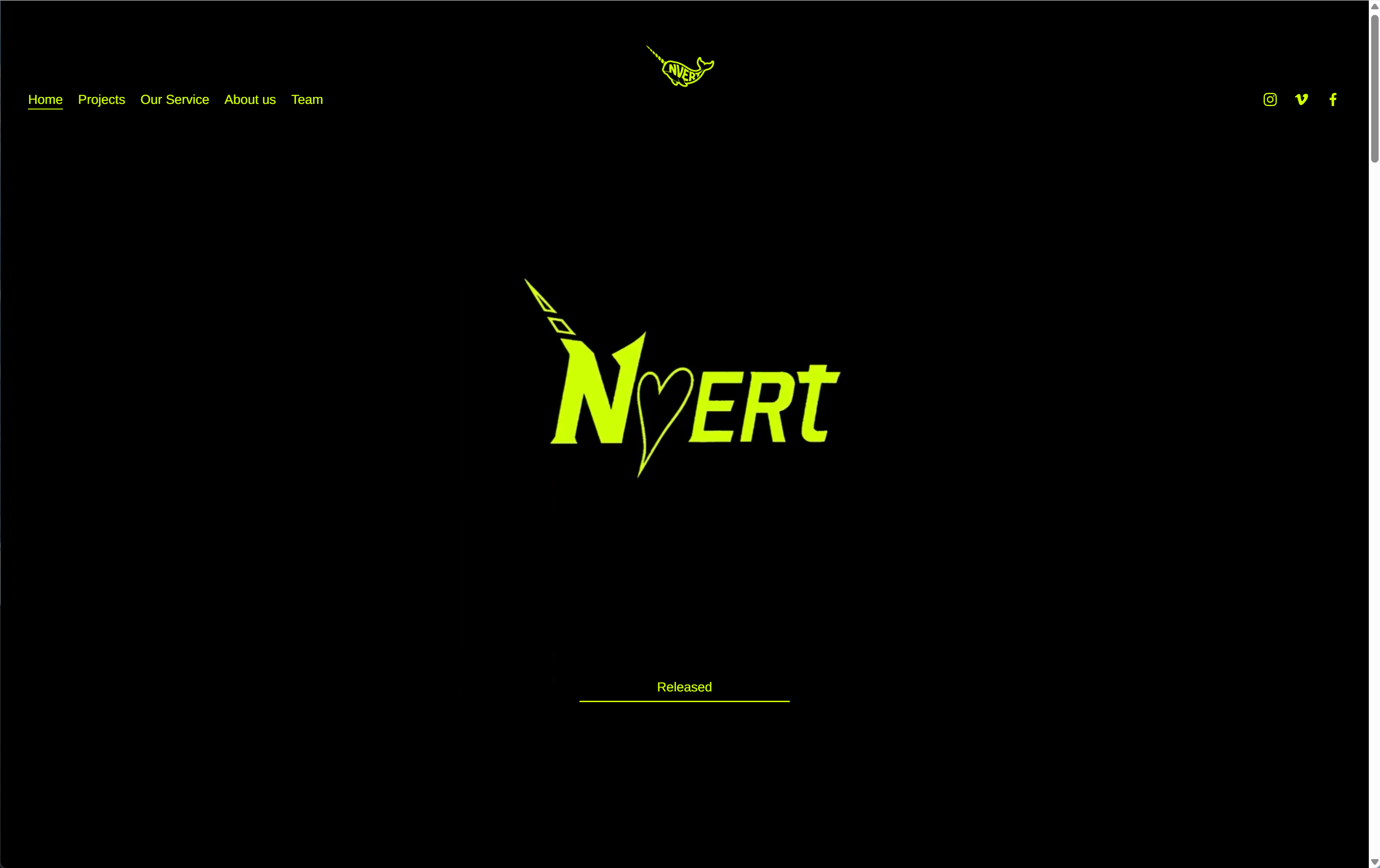 nvertproductions.com homepage